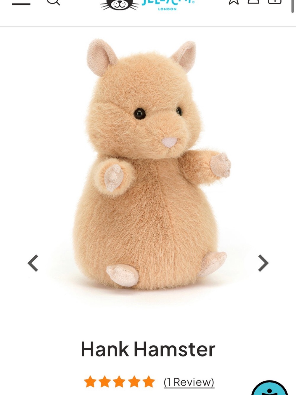 Jellycat Hank Hamster (retired) - Picture 6 of 6